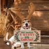 Rustic Farmhouse Wreath Sign Christmas Wood Hanging with Jute Rope, Have Yourself A Merry Durable Little Door Hanger for Home Cafe Bar Decor