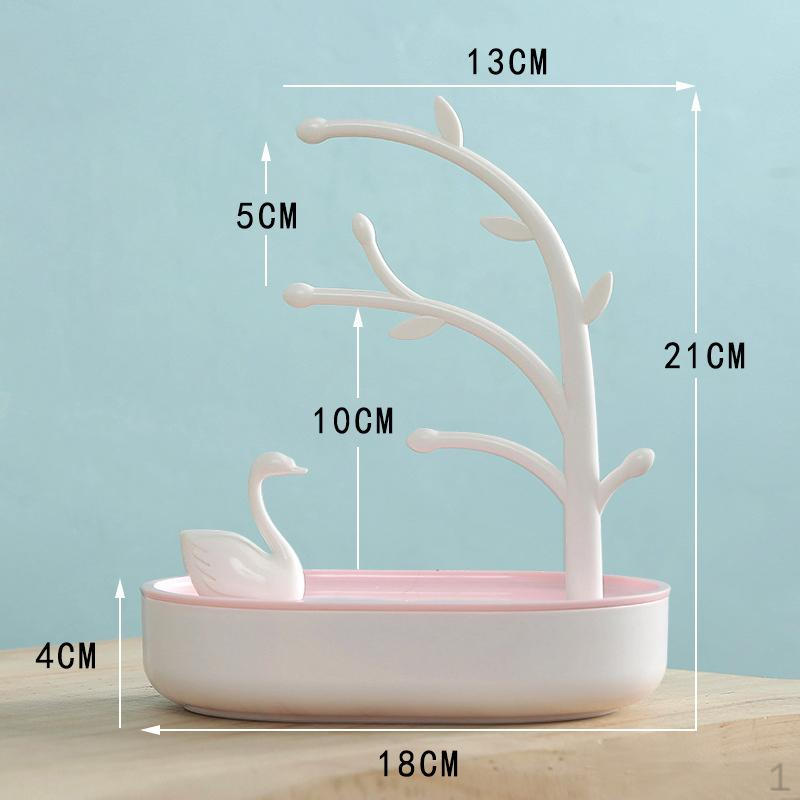 

Лебединое озеро Подставка-витрина для ювелирных изделий Декор Стильный органайзер для хранения ювелирных изделий Органайзер для ожерелий для Pink