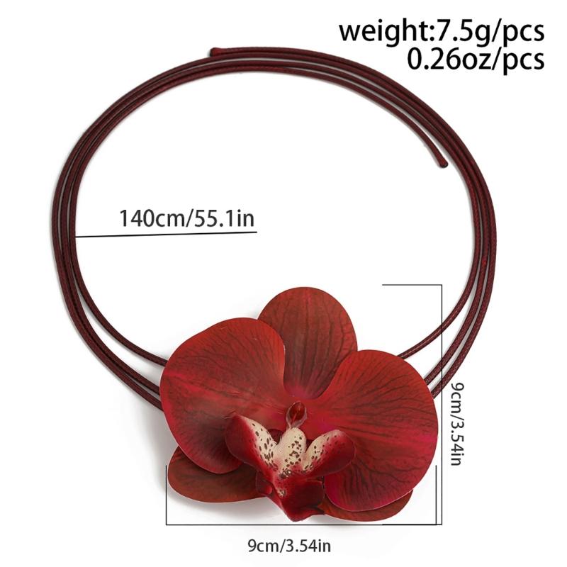 Elegant Floral Charm Jewelry 3D Flower Pendant Necklace/Earrings/Brooch for Girl Women Wedding Party Embellishment