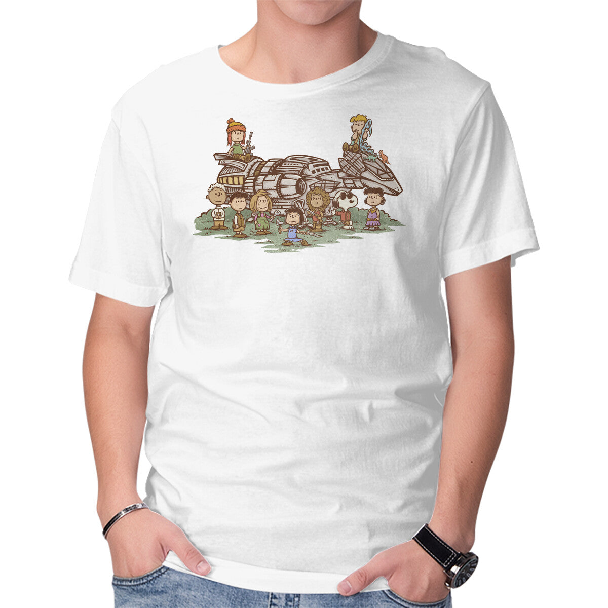 Unisex Crew Neck T-Shirt Browncoat Beagle Graphic Short Sleeve Casual Tee XS