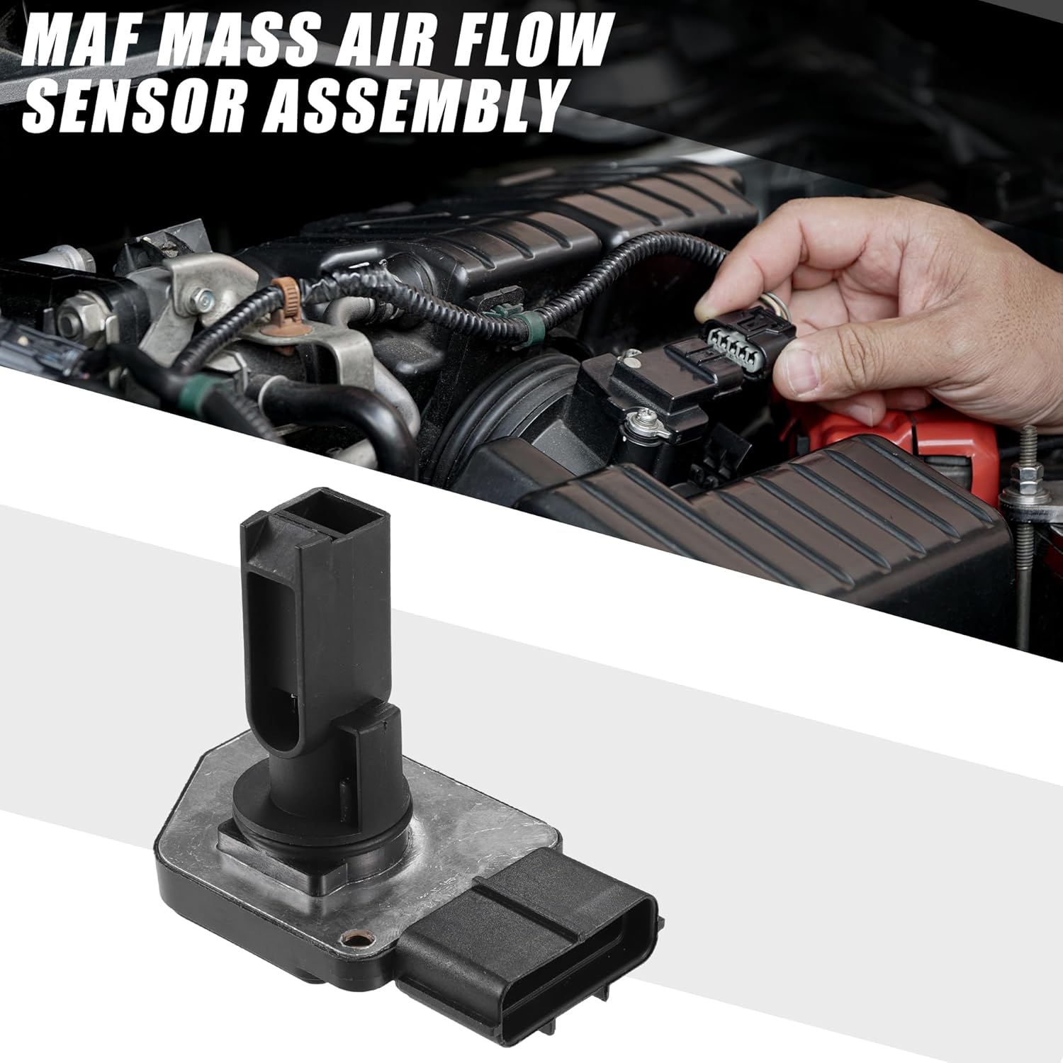 

MAF Sensor No.XL3F-12B579-BA/XL3F12B579BA MAF Mass Air Flow Sensor for Ford F-150 1999-2003 Plastic Black