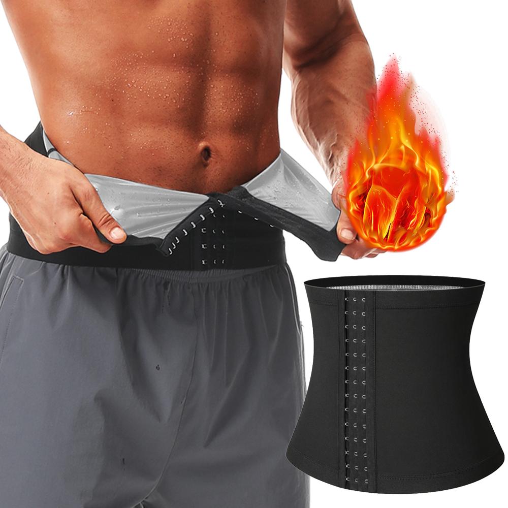 Men Hot Sweat Sauna Waist Trimmer Abdomen Reducer Body Shaper Workout Slimming Belt Fitness Girdle