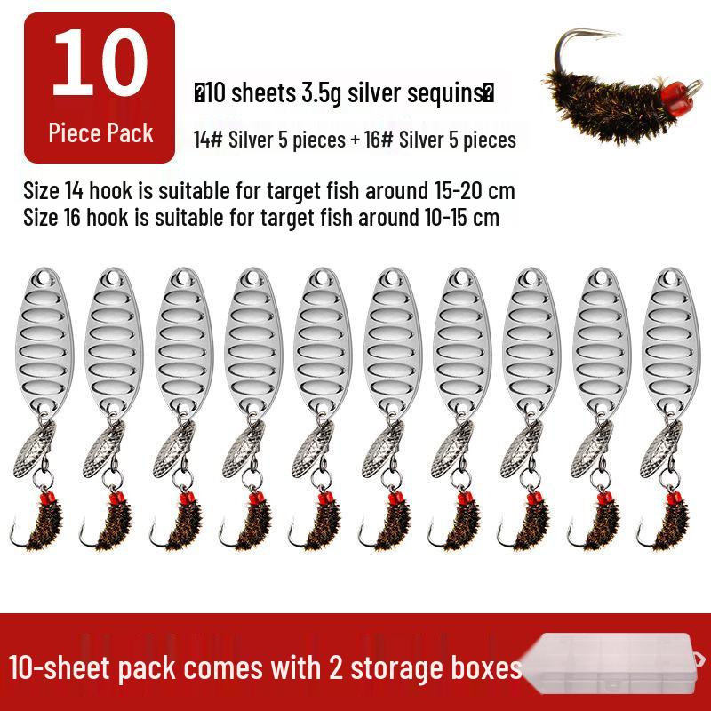 Modified Fly Fishing Hooks: Flat Vibration Spinner, Dragon Scale Micro Lures for Mandarin Fish & Crucian Carp