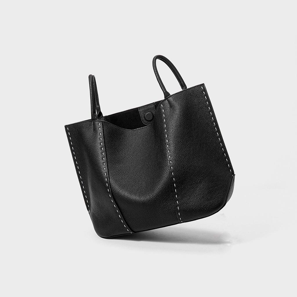 Tote Bag Women's Bag Large Capacity First Layer Cowhide Commuter Tote Bag Large Shoulder Bag