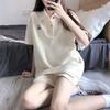 Women 2 Piece Outfits Cherry Embroidery Polo Shirt + Shorts Set Casual Tracksuit