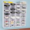 Sturdy Plastic 18/36/51/60 Slot Stamp Pad Rack Craft Stationery Holder with Mounting Hardware Easy Access Daily Use