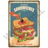 Metal Sign Home Decor Fast Food Vintage Tin Sign Plaque Metal Retro Plate Hot Dog Poster Wall Decor For Kitchen Cafe Diner Bar