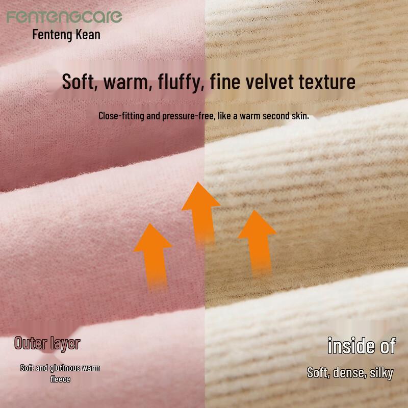 FENTENGCARE Girls' Wool Silk Thermal Underwear Set