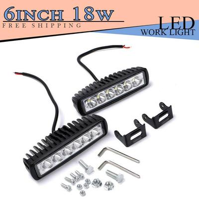 18w 6 LED Araç Çalışma Işığı Yüksek Parlak Spot Evrensel Offroad Otomobil Kamyon Sürüş Sis Farları DRL Sürüş Lambası 12V