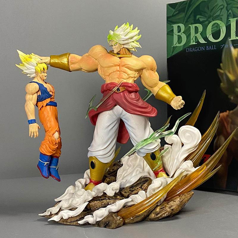 Anime Drogan Boll broly Vs Son Gocool Figurine 20cm Gk Pvc Action Figures Statue Collection Model Toy Gifts
