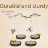Metal Mesh Hanging Bird Feeder Breathable Metal Mesh Platform Finch Outdoor Bird Feeder  Balcony