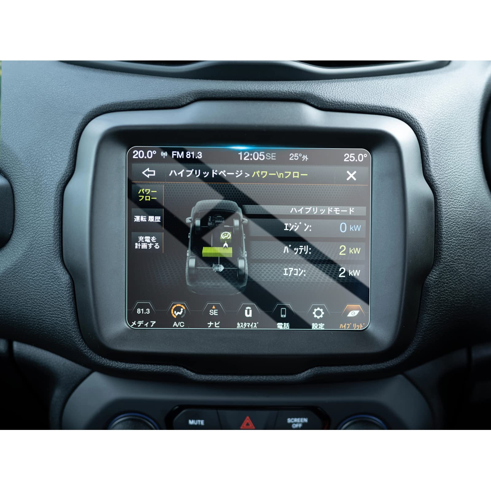 

HUAHAO Закаленное стекло Jeep Renegade Эксклюзивная новая модель Renegade Автомобильная навигационная система, 8,4 дюйма Jeep Renegade BU 8.4