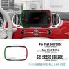 Hard Dry Carbon Fiber For Abarth 595 695 595C 695C Fiat 500 500C 2016-2024 Fiat 500e 2016-2019 Car 5/7inch Navigation Frame Trim
