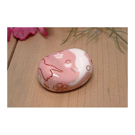 Ceramic Cat Chopstick Rest Set - 5 pcs, Fava Bean Shape, Direct from Manufacturer, Cat Silhouette Design, Pink, Orange, Blue, Green, Gray, Mino Ware,