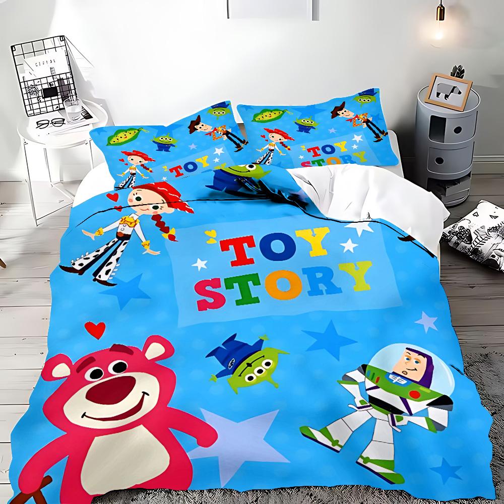 Hot Toy Story Duvet Cover Pillowcase Cartoon Buzz Lightyear Bedding Set Adult Boy Girl Bedroom Decoration Children Gift Single