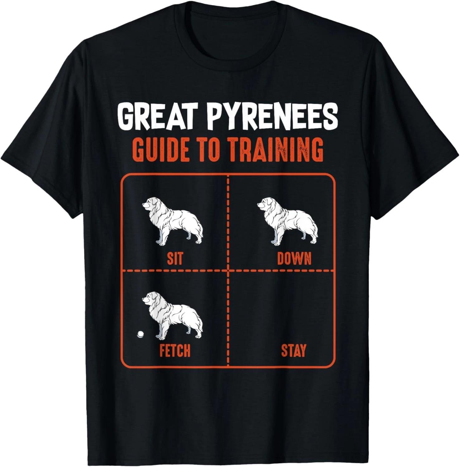 Great Pyrenees Guide To Training Funny Dog Pet Lover Gift Unisex T-Shirt 2XL