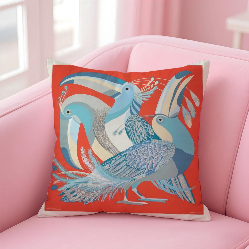 

Luxury Colorful Toucan Cushion Cover Soft Plush Throw Pillow Cushion CoverDoubleSided Printed Pillow Case for Sofa Home Decor 30x30cm