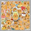 50 Capybara Cartoon Animal Stickers: Personalized Creative Designs for Laptops, Water Bottles, Guitars, and More