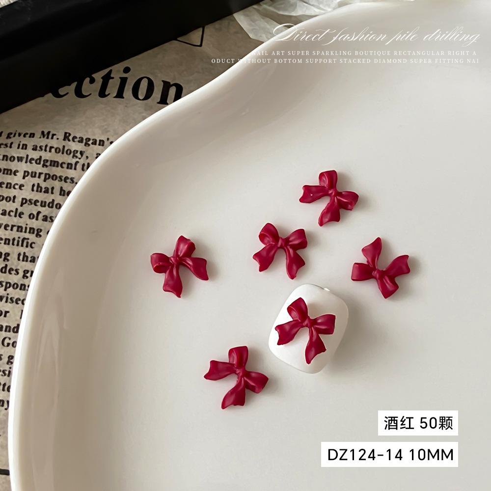 Internet Celebrity Hot Bow Nail Accessories Japanese Sweet Simple Three-dimensional Ribbon DIY