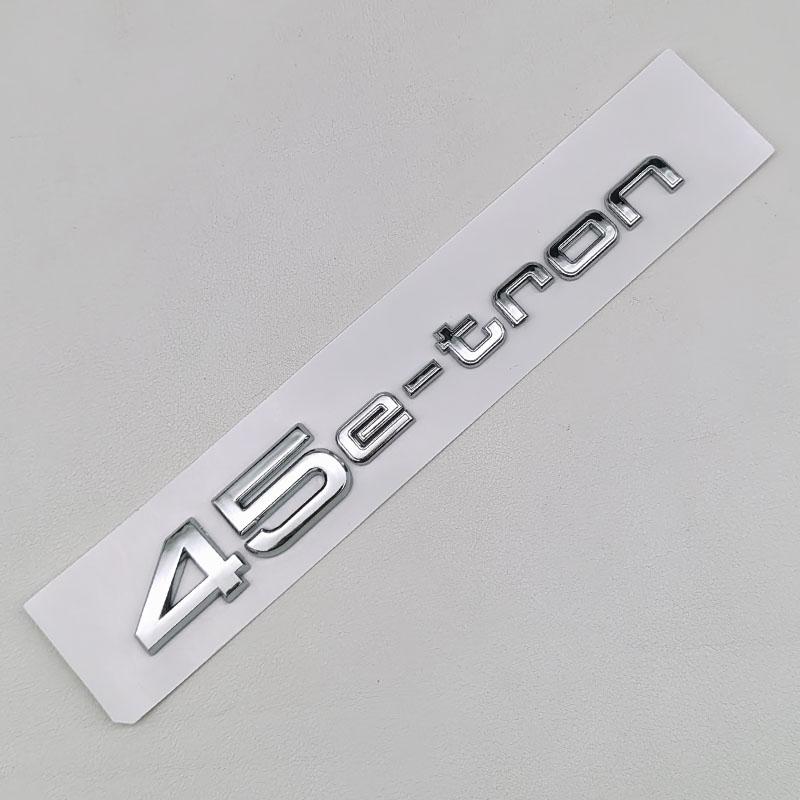 3D ABS Logo 30 40 45 50 E-tron GT Letters Sticker Car Rear Trunk Emblem Badge For qaz22 A3 SQ6 Q5 Q6 Q8 Q4 Etron Accessories