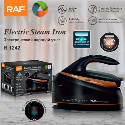 Ferro elétrico a vapor de pressão padrão europeu RAF, ferro de pendurar para garrafas, ferro de pendurar para uso doméstico e comercial, ferro de alta potência