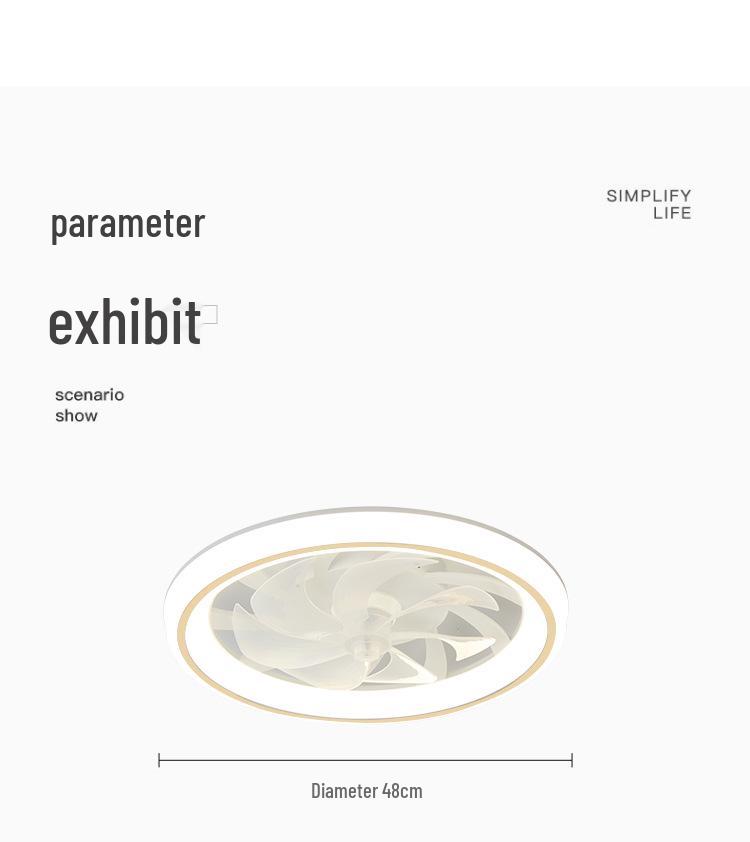 Hot Wheels Ultra-Thin Silent Ceiling Fan Light with Invisible Chandelier for Living Room & Bedroom