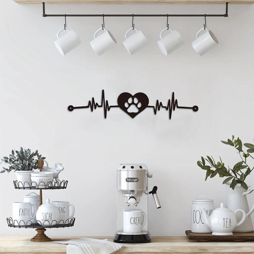 Металлическая табличка «Сердцебиение любителей питомцев» Уникальный настенный декор — фото 4