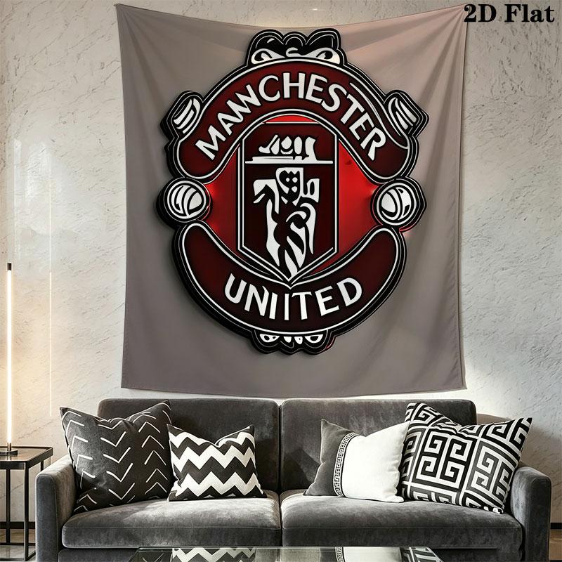 Man Utd A Wall Hanging Printed Fabric Blanket Decorative Tapestries for Bedroom Living Room Home Decor
