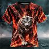 Summer Men's 3D Animal Print Crew Neck T-shirt