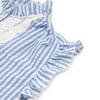 YYFS Women's Fashion Casual Summer Spring Stripe Print Short Sleeve Stand-Neck Blouses & Shirts