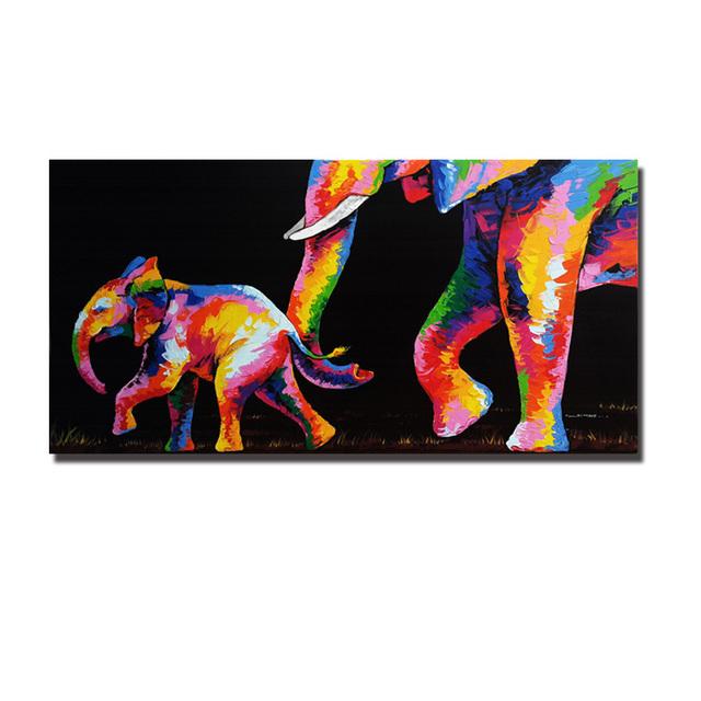 Modern Graffiti Animal Elephant Tiger Lion Canvas Painting Wall Art Picture Posters and Prints for Living Office Room Home Decor No Frame