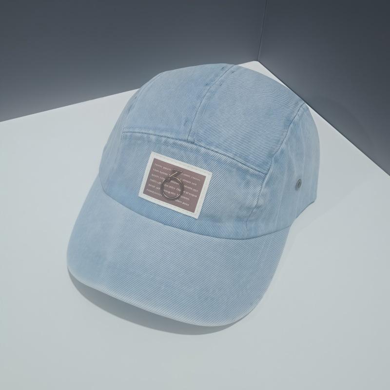 American retro cap men's and women's street hip-hop fashion sticker skateboard sun hat casual denim baseball cap
