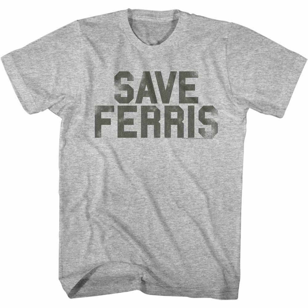 Ferris Bueller's Day Off Save Ferris Penant Gray Heather T-Shirt