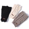Unisex Cashmere Cable Knit Fingerless Gloves for Writing & Cycling - Thick, Warm Wool for Autumn & Winter