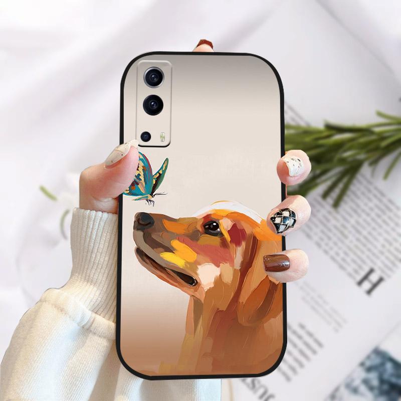 For Vivo Y72 Y52 5G Case Cover Stylish Painted Silicone Soft TPU Phone Protective Shell For Vivo Y 72 52 5G Shockproof Bumper