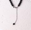Bien Vetu 6Mm Onyx + 8Mm Single Cinnabar Necklace