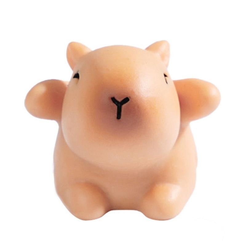 Capybara Fish Tanks  Statue  Car Mirror Bag Charm  Craft Table Top Display Decoration Hanging  Figure