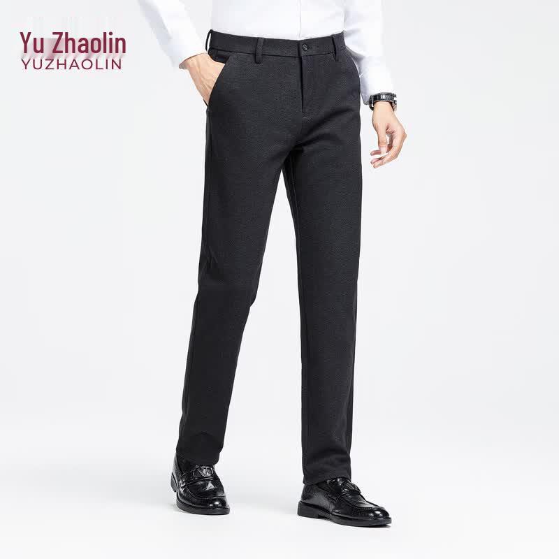 YUZHAOLIN Men s Summer Business Casual Straight-Leg Pants 180/88A чёрный