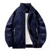 Men's Trendy Plus Size Suede Velvet Leather Motorcycle Jacket - Windproof American Retro Style