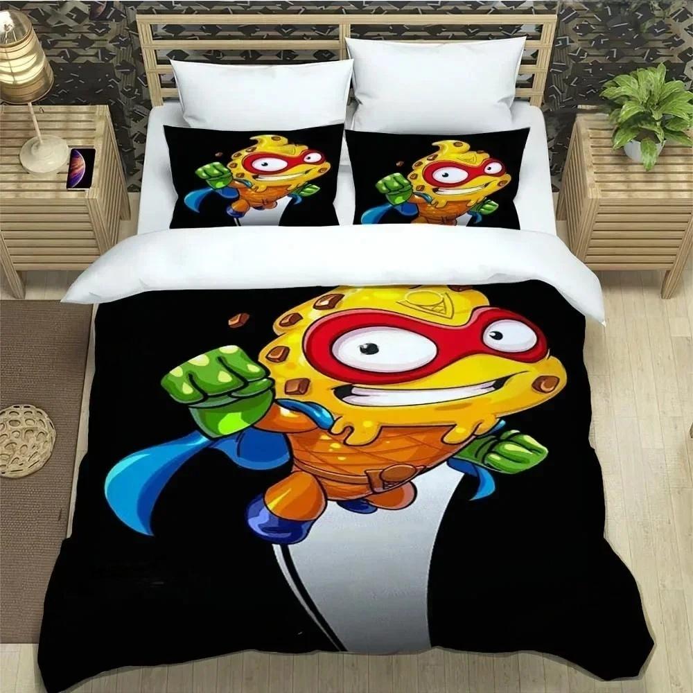 

S-Superzings Bedding Sets S-Superzings Pattern Duvet Cover Set Gifts for Kids Bedroom Decor Kid Birthday Gift Birthday Decor Duvet Cover Set&EU Single(135x200cm)
