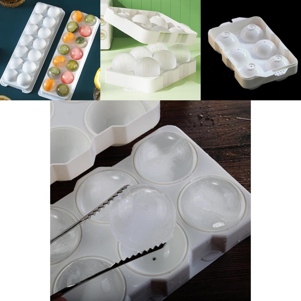 Premium Whiskey Box Ice Ball Cube Maker Tray With Stylish Round Sphere Mould