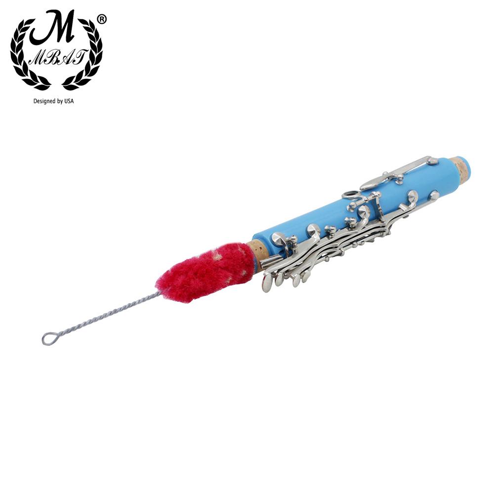 M MBAT Clarinet Brush Clarinet Swab Soft Microfiber Clarinet Cleaning Brush for Woodwind Instrument Pipe Body Cleaning