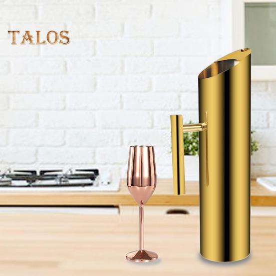 Stainless Steel Drink Pitcher 1.5/2L Large Capacity Cocktail Pot with Handle Modern Beverage Carafe for Juice Coffee Wine