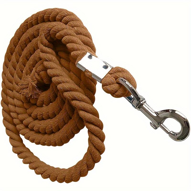 Baisher 118-Inch Heavy-Duty Cotton Lead Rope for Horses - Soft, Non-Electric, Triple-Strand Braided with Alloy Hook - Perfect fo