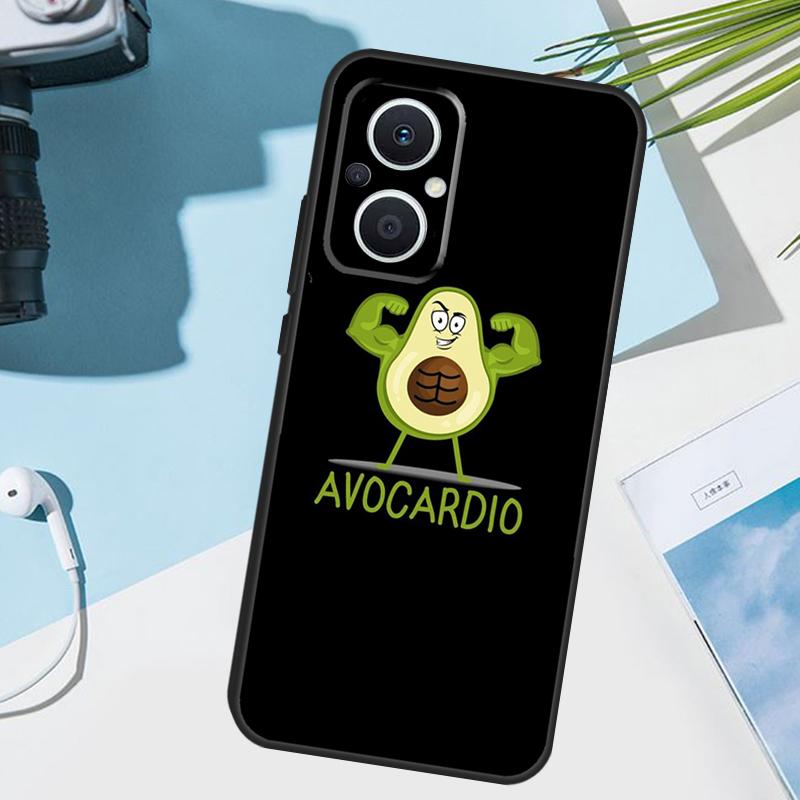 Niedliche Cartoon-Avocado Fitness Hülle Für OPPO Reno 13 F 10 11 12 14 Pro 11F 12F 14F 7 8 Lite OPPO Find X9 X8 X5 X6 Pro Hülle