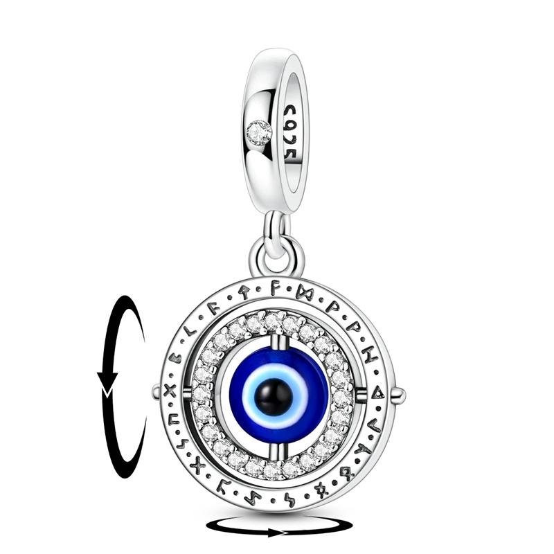 New Charms Pendant 925 Silver Sweet Bear Sun Moon Eyes Charms Beads Fit Bracelet Bangle Necklace For Women Jewelry Gift