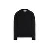 FW22 Solid Color Logo Embroidered Crew Neck Pullover Sweater Men Sweater Black 7715502GA-V0029