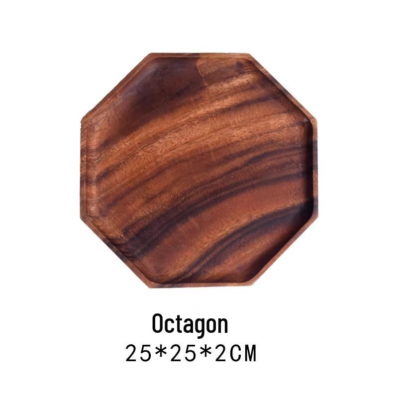 Tavă versatilă din lemn de nuc japonez – Ideală pentru servirea ceaiului, fructelor sau pizzei în hoteluri