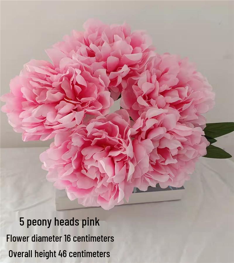 Pfingstrose Seidenblumenstrauß, 8 Köpfe - Künstliche Dekoration für Wohnzimmer & Hochzeit, Kostenloser Versand