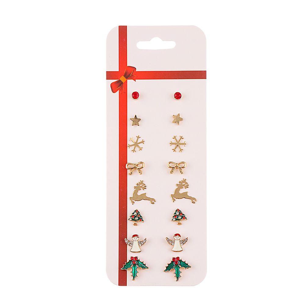 

Jewelry Accessories Stocking Snowflakes Ear Studs Drop Dangle Christmas Earrings Set Ear Pendants B